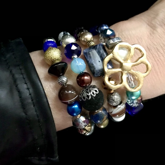 Hand Crafted Jewelry - Handmade Bracelet with Vintage and Modern Elements (NB64-2H) New Without Tags